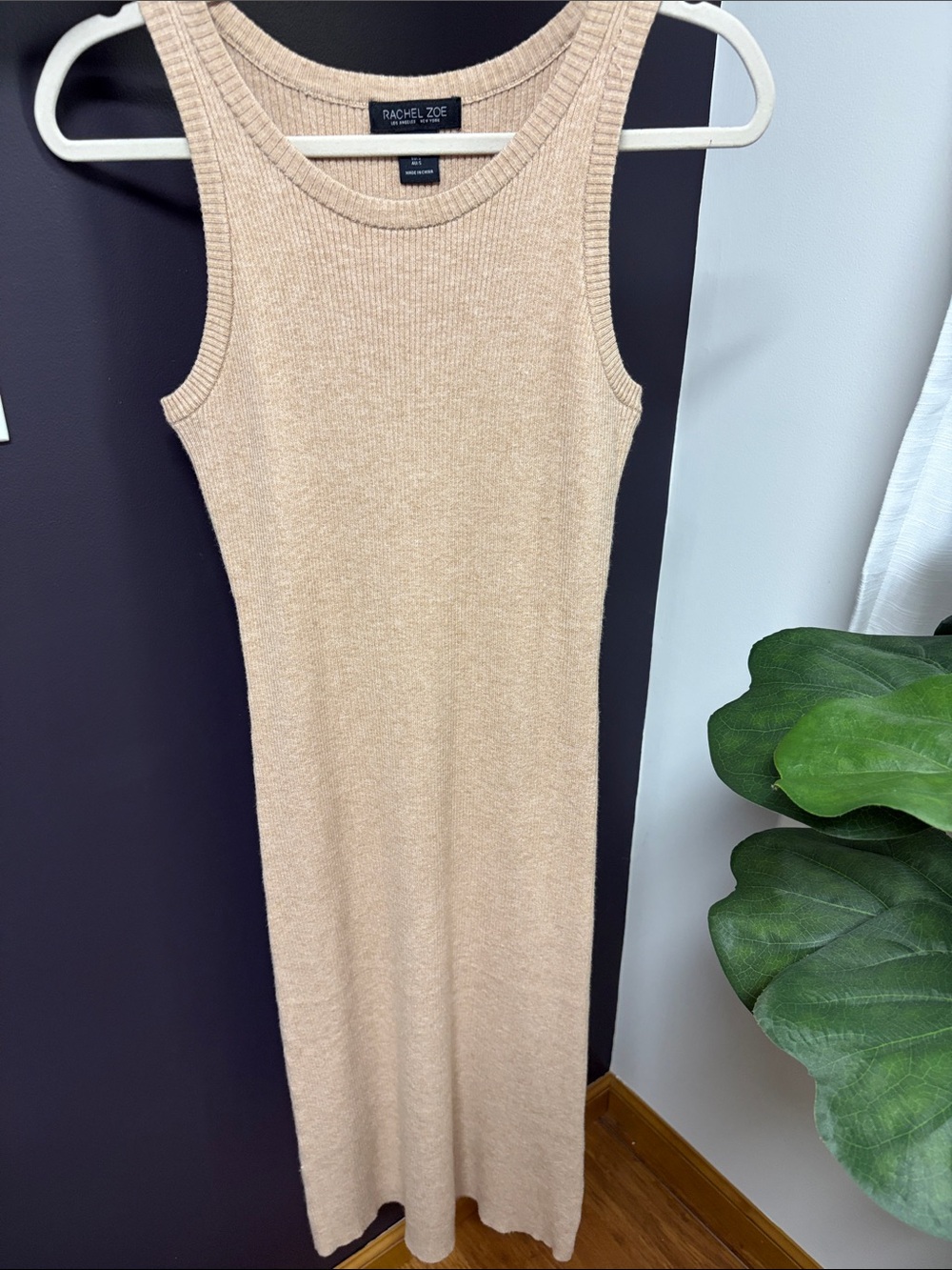 Rachel Zoe Beige Ribbed Tank Maxi Dress!! NWOT!!🤎